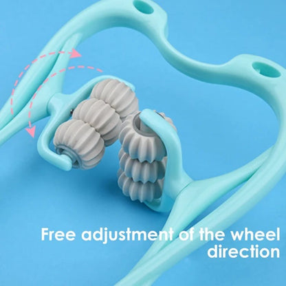6 Wheel Pressure Point Neck Massager Relieve Neck, Back And Shoulder Pain (Random Color)